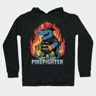 Firesaurus Dinosaur Firefighter Gift Hoodie